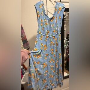 Torrid Blue Floral Maxi Dress